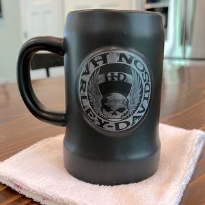 Harley-Davidson solid black ceramic mug